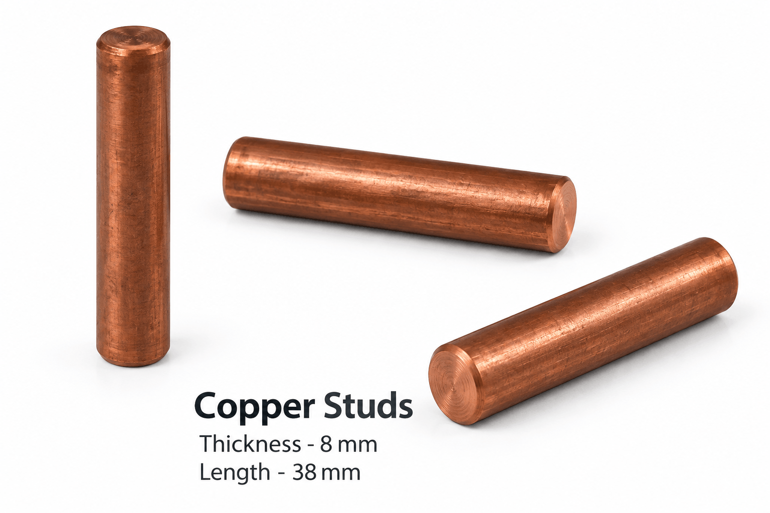 Copper stud 3 Pcs set