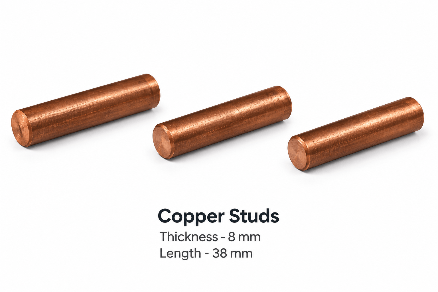 Copper stud 3 Pcs set