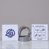 Metal stopper with packaging on a reflective surface